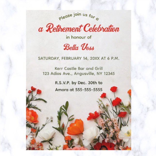 Cartão Postal De Convite Flores de Jardim Editáveis (Criador carregado)