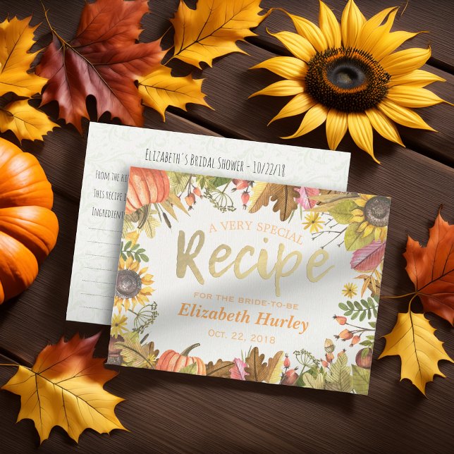 Cartão Postal De Convite Folhas de Mapeamento de outono de Receita de Chá d (Criador carregado)