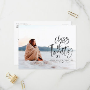 Cartão Postal De Convite formando de tipografia moderna da aquarela