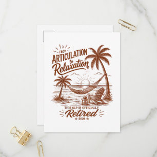 Cartão Postal De Convite Formulário de Aposentadoria Articulação para Relax