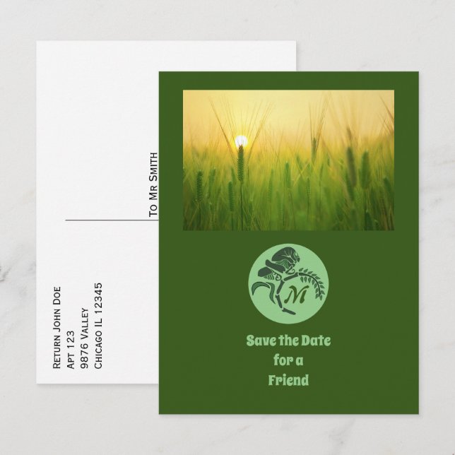 Cartão Postal De Convite Foto De Gafanhoto Com Gafanhoto Whimsical (Frente/Verso)