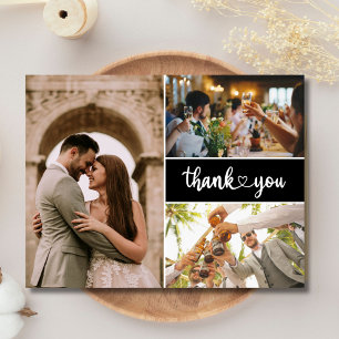 Cartão Postal De Convite Foto Simples De Casamento Obrigado