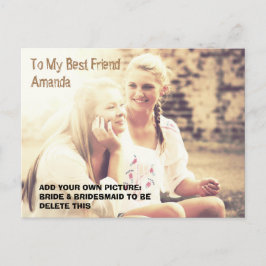 Cartão Postal De Convite Fotografia personalizada e mensagem personalizada