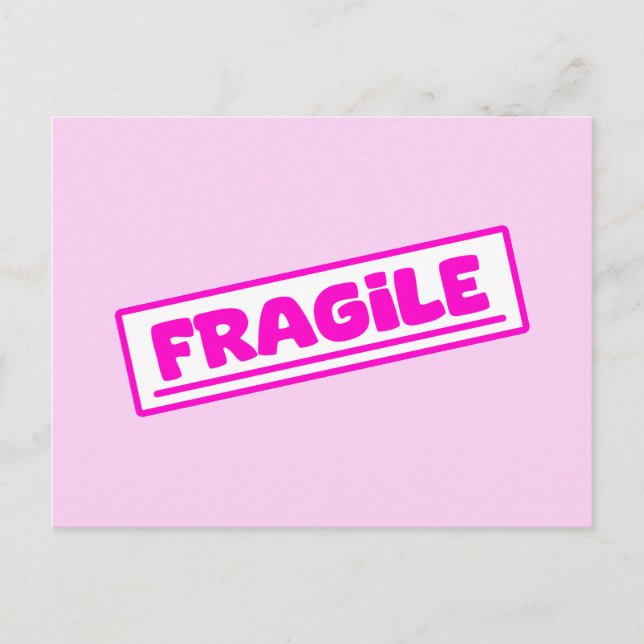 Cartão Postal De Convite Frágil (Frente)