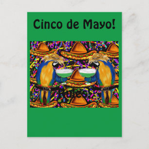 Cartão Postal De Convite Fragmento do Partido Cinco de Mayo