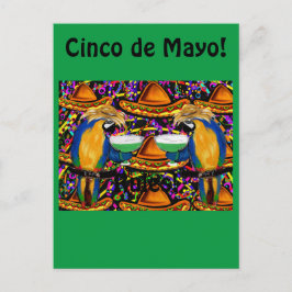 Cartão Postal De Convite Fragmento do Partido Cinco de Mayo