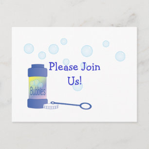 Cartão Postal De Convite Frasco de bolhas