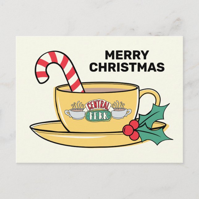 Cartão Postal De Convite FRIENDS™ | Caneca de Natal do Central Perk (Frente)
