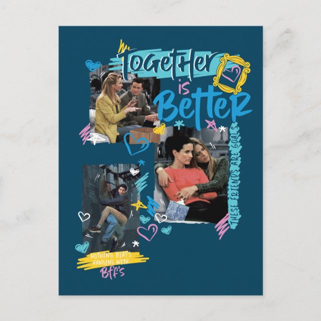 Cartão Postal De Convite FRIENDS™ | Juntos é Melhor (Frente)