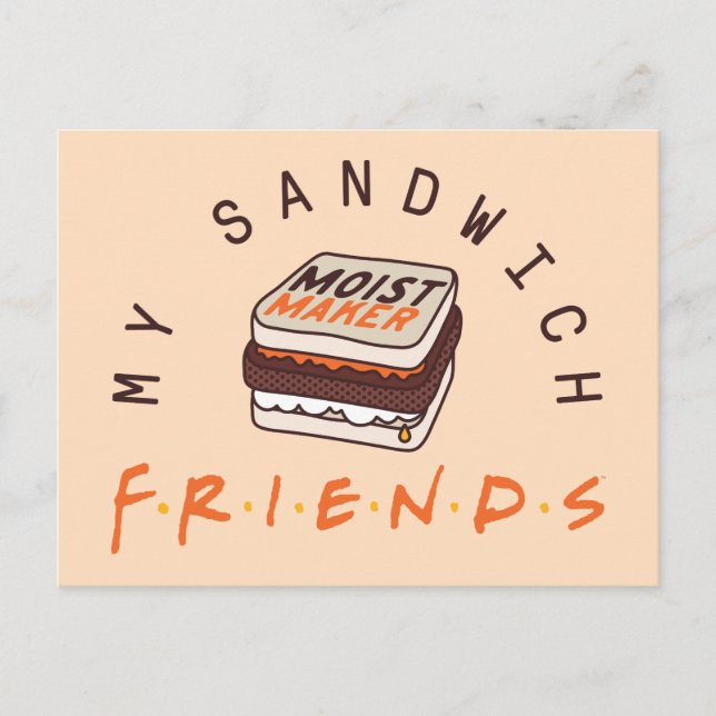 Cartão Postal De Convite FRIENDS™ | Meu Sanduíche (Frente)