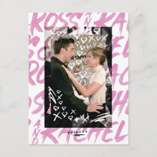 Cartão Postal De Convite FRIENDS™   Ross E Rachel Desenharam Corações