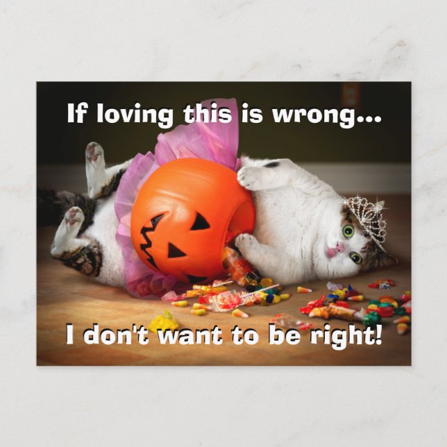 Cartão Postal De Convite Gata Princesa Com Balde de Doces (Frente)