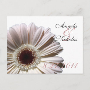 Cartão Postal De Convite Gerbera Daisy/ Cartão de Resposta de Casamento