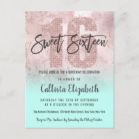 Girly Grunge Rosa Dourado Mint Glitter Foil Sweet