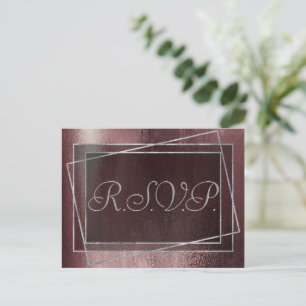 Cartão Postal De Convite Glitzy Foil Rosa Dourado Blush Glam Faux Shine R