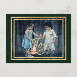 Cartão Postal De Convite Golds/Reds de Natal/Tintas Verdes