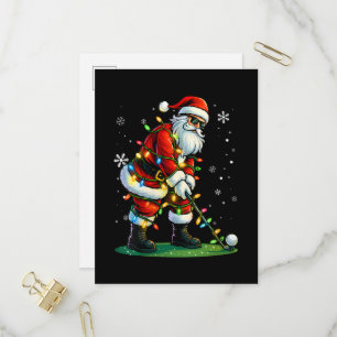 Cartão Postal De Convite Golfe de Natal Papai Noel Golfe Natal Engraçado
