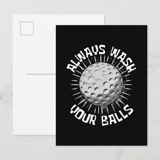 Cartão Postal De Convite Golfe engraçado (Frente/Verso)