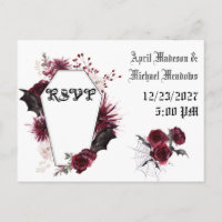 Gótico Gótico Bats Dark Invitation RSVP
