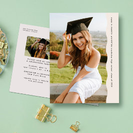 Cartão Postal De Convite Graduação de fotos simples de vara