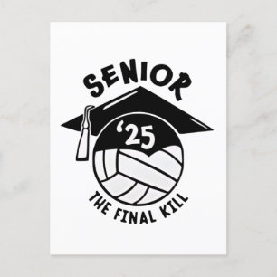 Cartão Postal De Convite Graduação de Volei Sênior 2025
