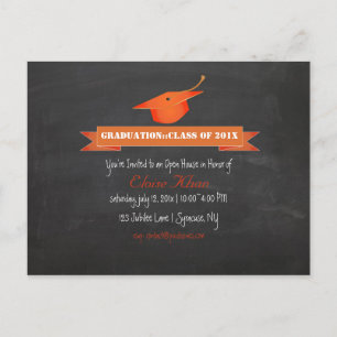 Cartão Postal De Convite Graduação do quadro de trabalho PixDezines