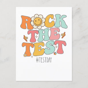 Cartão Postal De Convite Groovy Rock The Test Motivational Testing Day