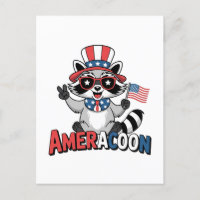 Guaxinim Americano Patriótico 4 de Julho América