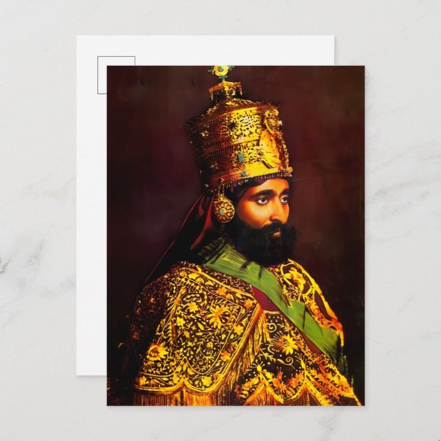 Cartão Postal De Convite Haile Selassie - HIM - Rastafari - Postcard (Frente/Verso)