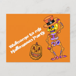 Cartão Postal De Convite Halloween Einladung