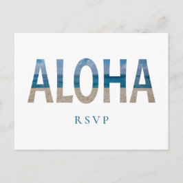 Cartão Postal De Convite Hawaii Beach Wedding Aloha Foto RSVP