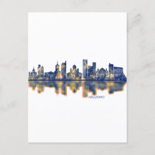 Cartão Postal De Convite Helsínquia Skyline