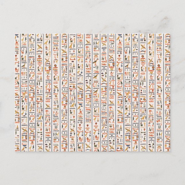Cartão Postal De Convite histo de fundo do padrão de hieróglifos antigos do (Frente)