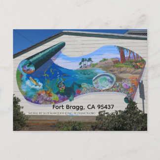 Cartão Postal De Convite História de Fort Bragg, CA em um mural!