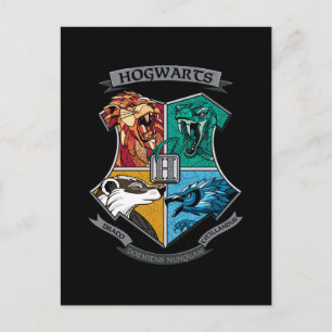 Cartão Postal De Convite HOGWARTS™ Crosshatch Emblem