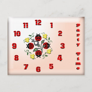 Cartão Postal De Convite Hora do Partido