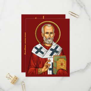 Cartão Postal De Convite Ícone ortodoxo do santo Nicholas 04
