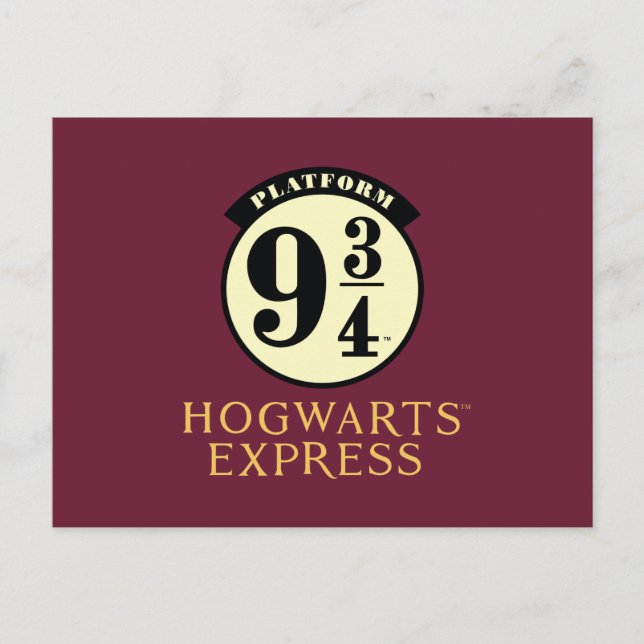 Cartão Postal De Convite Ícone PLATAFORMA 9 3/4 do HOGWARTS™ EXPRESS (Frente)