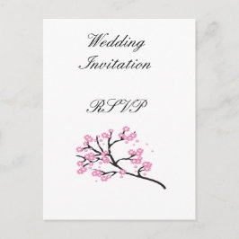 Cartão Postal De Convite Ideias de casamento modernas e elegantes com flor 