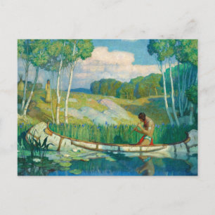 Cartão Postal De Convite Índia: Chamada de Amor por Newell Convers Wyeth