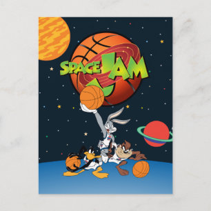 Cartão Postal De Convite INSETOS BUNNY™, DAFFY DUCK™ e TAZ™ SPACE JAM™