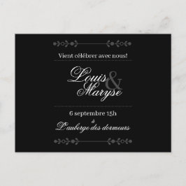 Cartão Postal De Convite Invitation de mariages | Faire-part