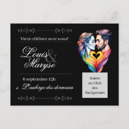 Cartão Postal De Convite Invitation de mariages | Faire-part