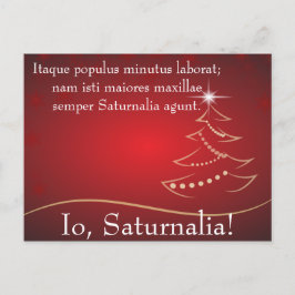 Cartão Postal De Convite Io Saturnália Citação de Petronius
