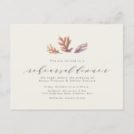 Cartão Postal De Convite Janto de ensaio das folhas em queda