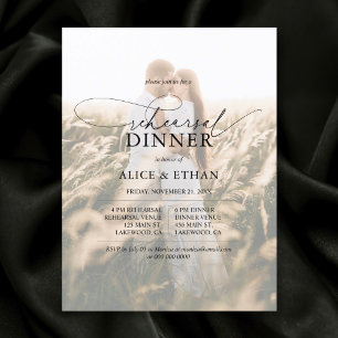 Cartão Postal De Convite Janto de Ensaio de Fotografias do Script Chic de O