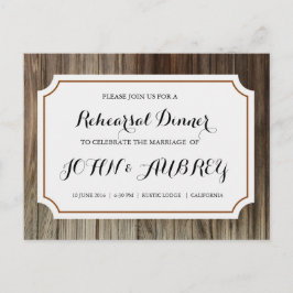 Cartão Postal De Convite Janto de ensaio para Casamento de País Russo