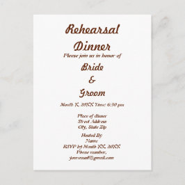 Cartão Postal De Convite Janto de ensaio personalizado para noivas e grupos