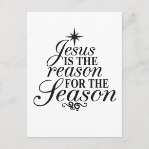 Cartão Postal De Convite Jesus É A Razão Do Natal Da Época