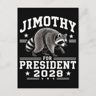 Cartão Postal De Convite Jimothy para presidente 2028